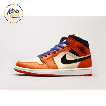 Air Jordan 1 Mid Team Orange Black 36-46