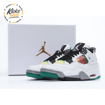 Nike Air Jordan 4 Retro Lucid Green Rasta SP36-46