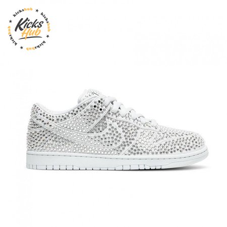 Cactus Plant Flea Market x Swarovski x Dunk Low 'Pure Platinum' Size 36-47.5