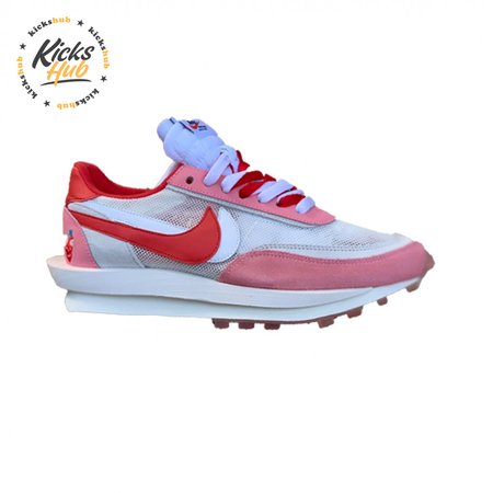 2019 Sacai x Nike LVD Waffle Daybreak Swoosh Pink Gery White Red BV0073 500 Size 36-46