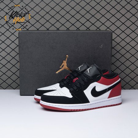 Jordan 1 Low Black Toe 553558-116 Size 36-47.5