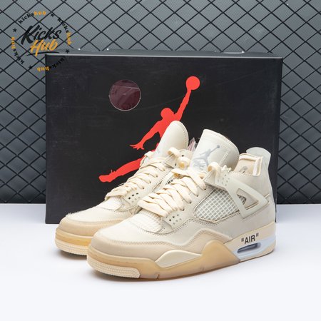 Air Jordan 4 RERO x Off-White AJ4 OW Sail 36-47.5