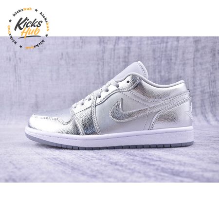 Jordan 1 Low SE Metallic Silver WMNS Unisex Size