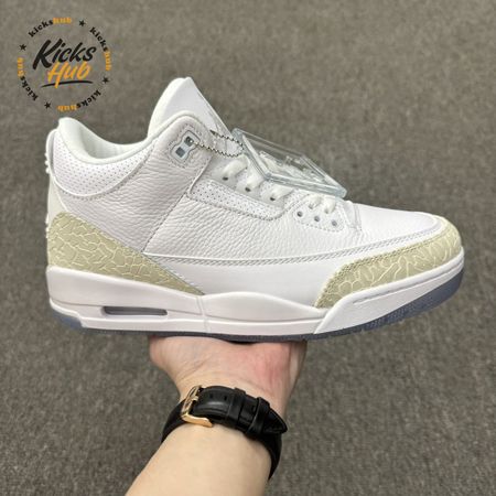 Jordan 3 Retro Pure White 136064-111 Unisex Size