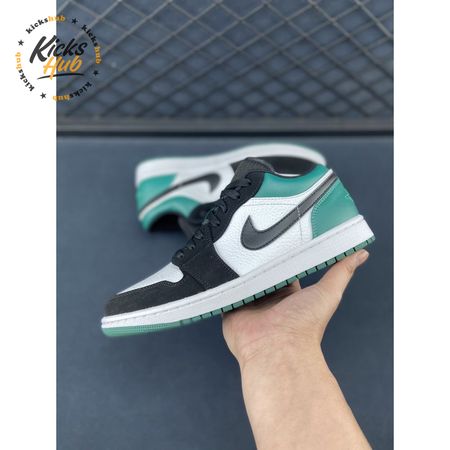 Jordan 1 Low White Black Mystic Green 553558-113 Unisex Size